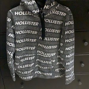 Hollister Black&White Name Hoodie Size Small